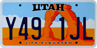 UT license plate Y491JL