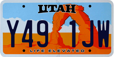 UT license plate Y491JW