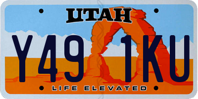 UT license plate Y491KU