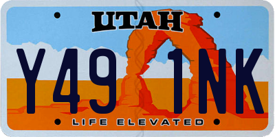 UT license plate Y491NK