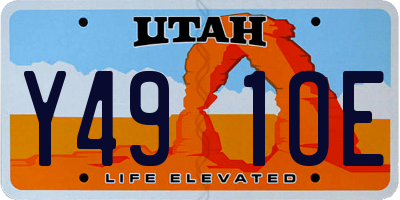 UT license plate Y491OE