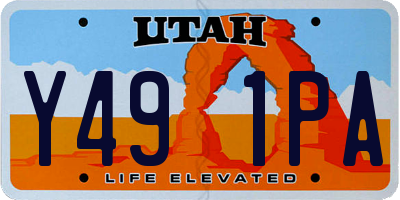 UT license plate Y491PA