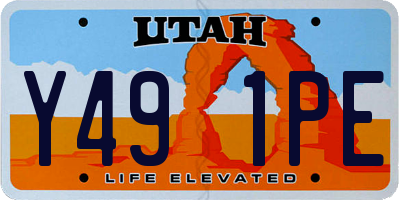 UT license plate Y491PE
