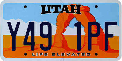 UT license plate Y491PF