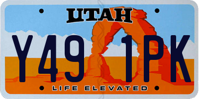 UT license plate Y491PK