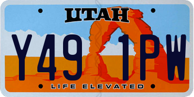 UT license plate Y491PW