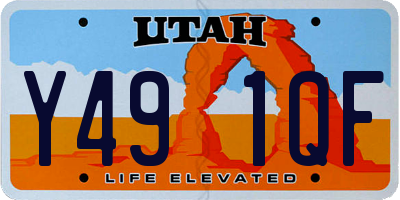 UT license plate Y491QF