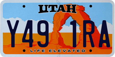 UT license plate Y491RA