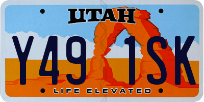 UT license plate Y491SK