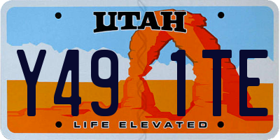 UT license plate Y491TE