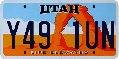 UT license plate Y491UN