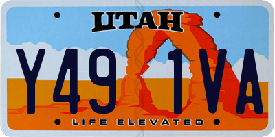 UT license plate Y491VA