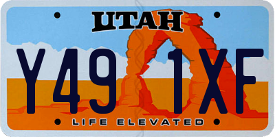 UT license plate Y491XF