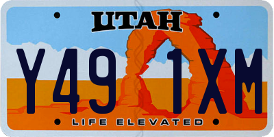 UT license plate Y491XM
