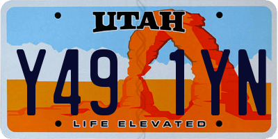 UT license plate Y491YN