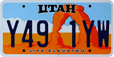 UT license plate Y491YW