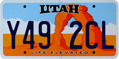 UT license plate Y492CL