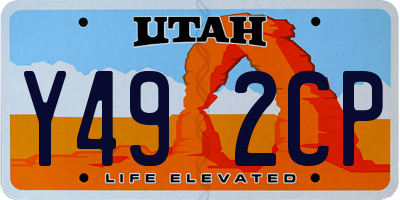UT license plate Y492CP