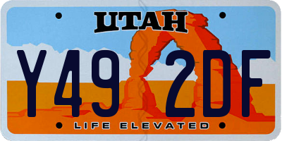 UT license plate Y492DF