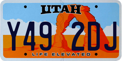 UT license plate Y492DJ