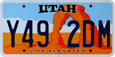 UT license plate Y492DM