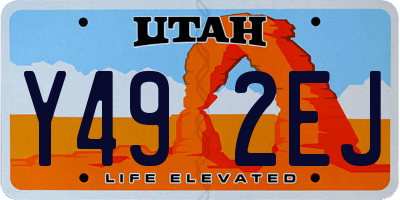 UT license plate Y492EJ