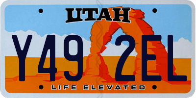 UT license plate Y492EL