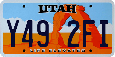 UT license plate Y492FI