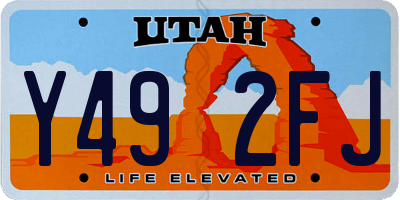 UT license plate Y492FJ