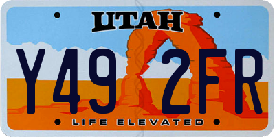 UT license plate Y492FR
