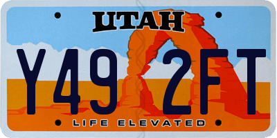 UT license plate Y492FT