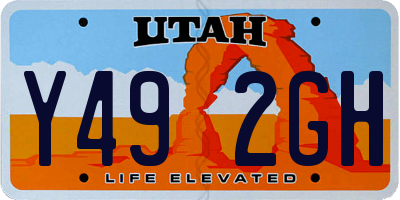 UT license plate Y492GH