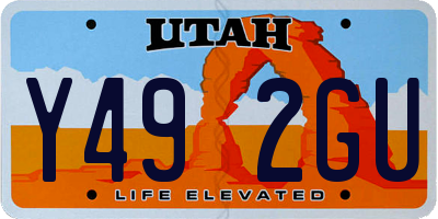 UT license plate Y492GU
