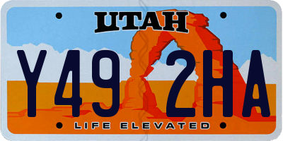 UT license plate Y492HA