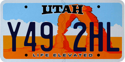 UT license plate Y492HL