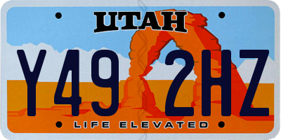 UT license plate Y492HZ