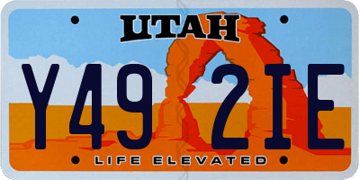 UT license plate Y492IE