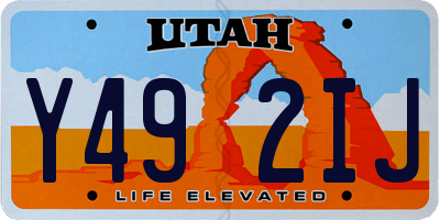UT license plate Y492IJ