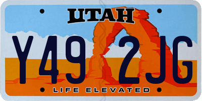 UT license plate Y492JG