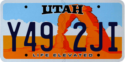 UT license plate Y492JI