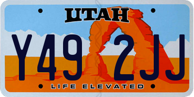 UT license plate Y492JJ