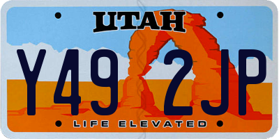 UT license plate Y492JP