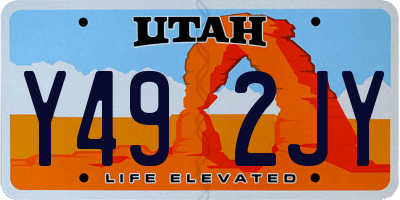 UT license plate Y492JY