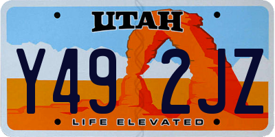 UT license plate Y492JZ