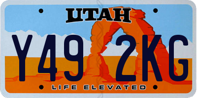 UT license plate Y492KG