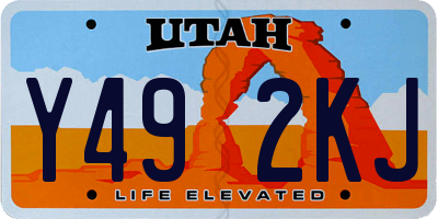 UT license plate Y492KJ
