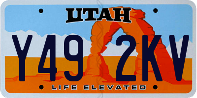 UT license plate Y492KV