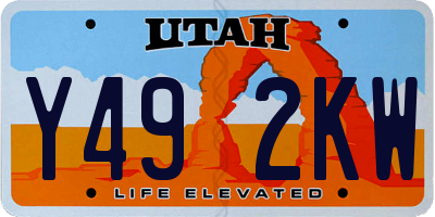 UT license plate Y492KW