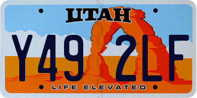 UT license plate Y492LF