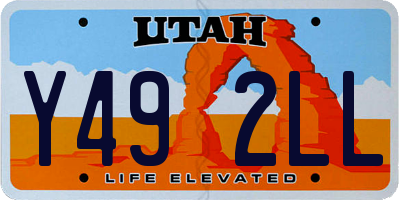 UT license plate Y492LL